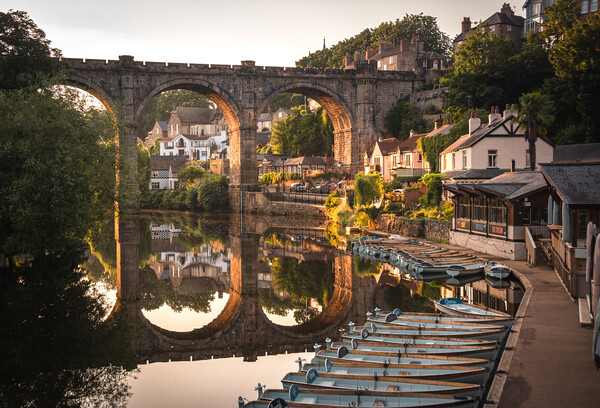 Knaresborough waterfront and viaduct Picture Board by Alan Wise