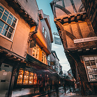 Buy canvas prints of The Shambles at dusk, York by Alan Wise