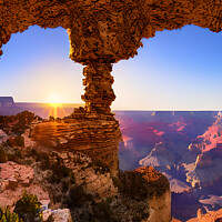 Buy canvas prints of The Sun Sets over the Grand Canyon by Dina Rolle