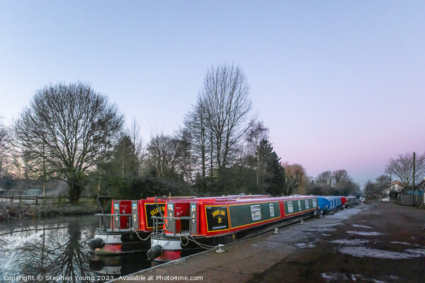 Narrow Boats Picture Board by Stephen Young