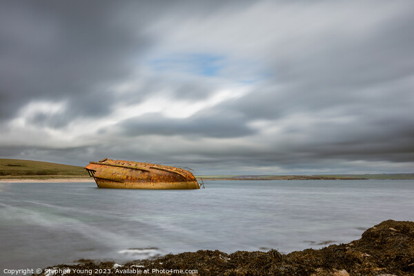Sunken Ship The Reginald, Scapa Flow, Orkney, Scot Picture Board by Stephen Young