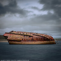 Buy canvas prints of Sunken Ship The Reginald, Scapa Flow, Orkney, Scot by Stephen Young