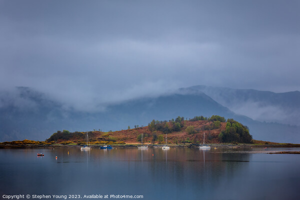 Slumbay Harbour, Lochcarron, West Coast of Scotlan Picture Board by Stephen Young