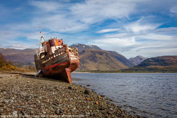 Corpach Wreck, Loch Linnhe, Fort William, Scotland Picture Board by Stephen Young