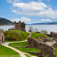 Buy canvas prints of Urquhart Castle Standing Tall Against Loch Ness by Stephen Young