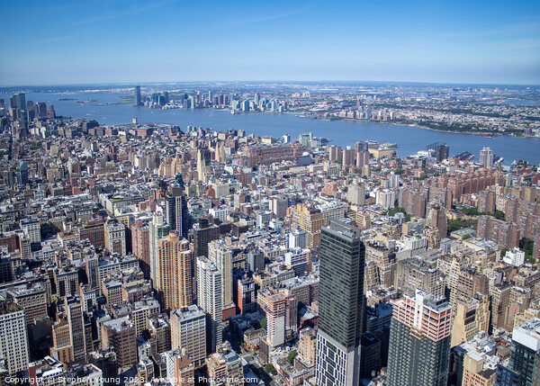 The Iconic NYC Skyline on a Clear Day Picture Board by Stephen Young