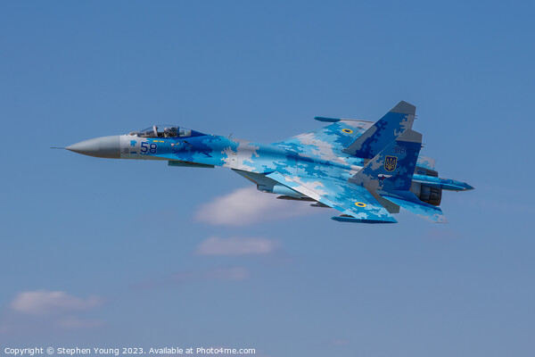 Ukrainian SU-27 Flanker Picture Board by Stephen Young