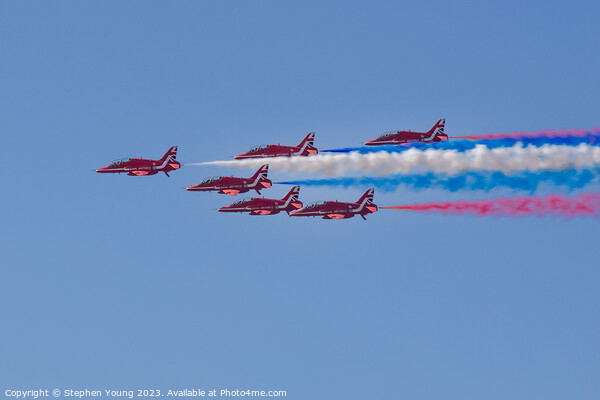 Red Arrows Horizontal Flight Picture Board by Stephen Young