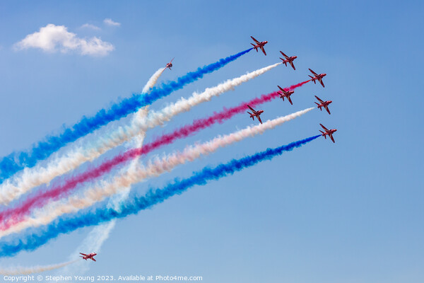 Royal Air Force Display Team The Red Arrows Picture Board by Stephen Young
