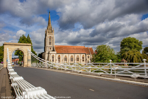 All Saints Church from Marlow Bridge England Picture Board by Stephen Young