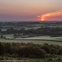 Buy canvas prints of Midsummer Magic: Sunrise Over Watership Downs by Stephen Young