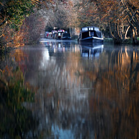 Buy canvas prints of Transitional Beauty: Kennet and Avon Canal in Late Autumn by Stephen Young