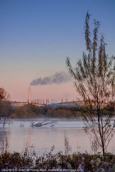 Urban Frost: Morning on the Industrial River Picture Board by Stephen Young