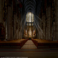 Buy canvas prints of Gothic Light - Cologne Cathedral, Germany by Stephen Young
