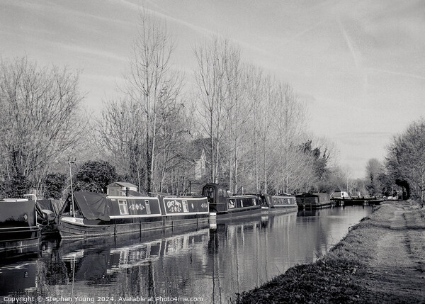 Winter on the Kennet and Avon Canal - 35mm Film Picture Board by Stephen Young