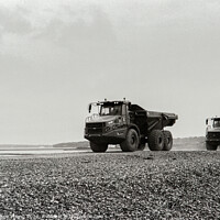 Buy canvas prints of Milford on Sea - Coastal Defence Work by Stephen Young