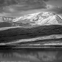 Buy canvas prints of Snow Capped Mountain Sottish Highlands by Stephen Young