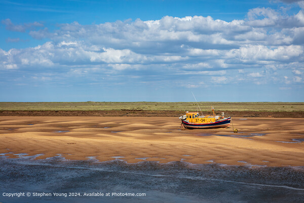 Wells Next To The Sea Boat on Sand Picture Board by Stephen Young