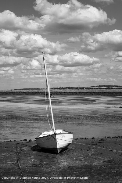Boat Resting at Wells Next The Sea Picture Board by Stephen Young