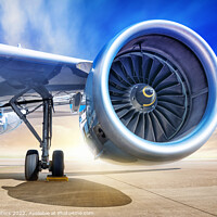 Buy canvas prints of jet engine of an modern airliner by Frank Peters