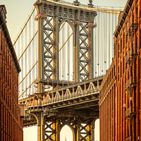 Buy canvas prints of manhattan bridge, new york by Frank Peters
