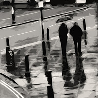 Buy canvas prints of In the Rain by Anthony Moore
