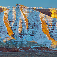 Buy canvas prints of Snow on San Rafael Swell by David Roossien
