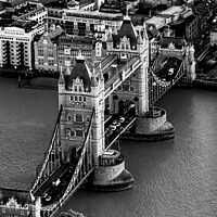 Buy canvas prints of Aerial London view of Tower Bridge river Thames  by Spotmatik 