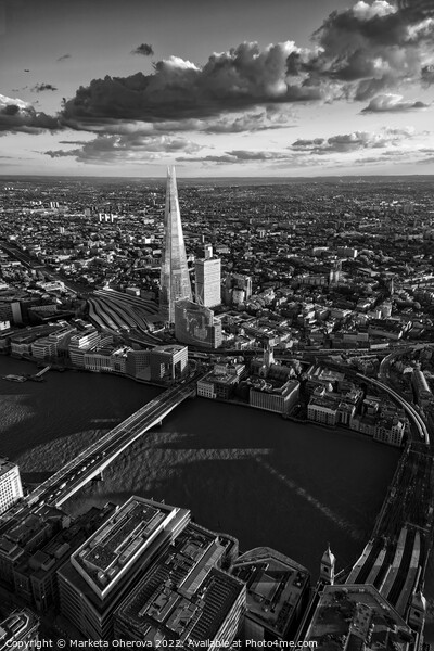 Aerial view London Landscape city financial Capital UK Picture Board by Spotmatik 