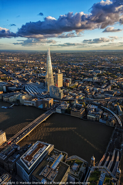 Aerial view London Landscape city financial Capital UK Picture Board by Spotmatik 