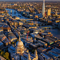 Buy canvas prints of Aerial London famous buildings new and historic UK by Spotmatik 
