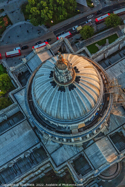 Aerial view London St Pauls Cathedral England UK Picture Board by Spotmatik 