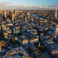 Buy canvas prints of Aerial London Central business district travel tourism UK by Spotmatik 