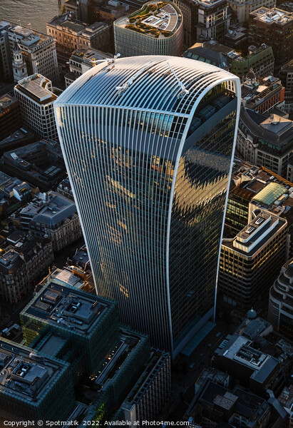 Aerial Walkie Talkie London skyscraper building Picture Board by Spotmatik 