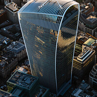 Buy canvas prints of Aerial Walkie Talkie London skyscraper building by Spotmatik 