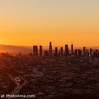 Buy canvas prints of Aerial Panorama the sun rising Los Angeles California by Spotmatik 