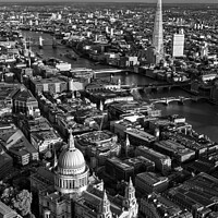 Buy canvas prints of Aerial London famous buildings river Thames UK by Spotmatik 