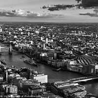 Buy canvas prints of Aerial London business district Shard Thames by Spotmatik 
