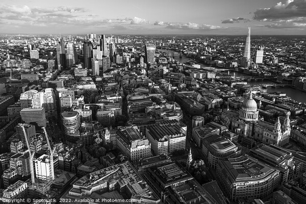 Aerial London Central business district travel tourism UK Picture Board by Spotmatik 