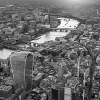 Buy canvas prints of Aerial London sunset Walkie Talkie building city Financial district UK by Spotmatik 