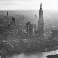 Buy canvas prints of Aerial London sunset view Shard river Thames by Spotmatik 