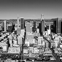 Buy canvas prints of Aerial Panoramic Los Angeles downtown California by Spotmatik 