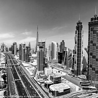 Buy canvas prints of Aerial Dubai city skyscrapers Sheikh Zayed Road by Spotmatik 