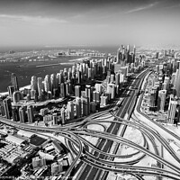 Buy canvas prints of Aerial Dubai city skyscrapers Palm Jumeirah Island by Spotmatik 
