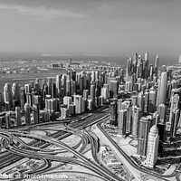 Buy canvas prints of Aerial Dubai city skyscrapers Sheikh Zayed Road  by Spotmatik 
