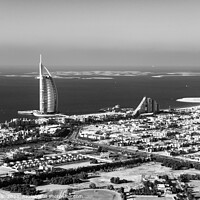 Buy canvas prints of Aerial Dubai Burj Al Arab Hotel coastline UAE  by Spotmatik 