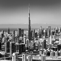 Buy canvas prints of Aerial Dubai Burj Khalifa Skyscraper Business Bay  by Spotmatik 