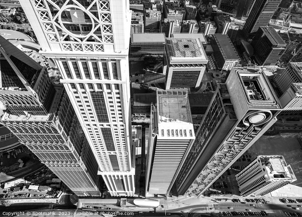 Aerial Dubai view of modern city skyscrapers Picture Board by Spotmatik 