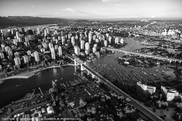 Aerial view Vancouver skyscrapers Burrard Street Picture Board by Spotmatik 