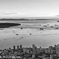 Buy canvas prints of Arial Canadian sunset view Vancouver city English  by Spotmatik 